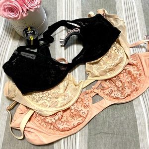 Victoria Secret Laced Demi Bras 3 for $30